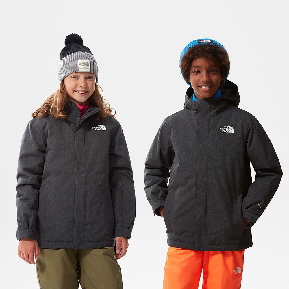 The North Face Jackets Youth Australia - The North Face Snow Quest Zip-In Grey Skiing And Snowboardi